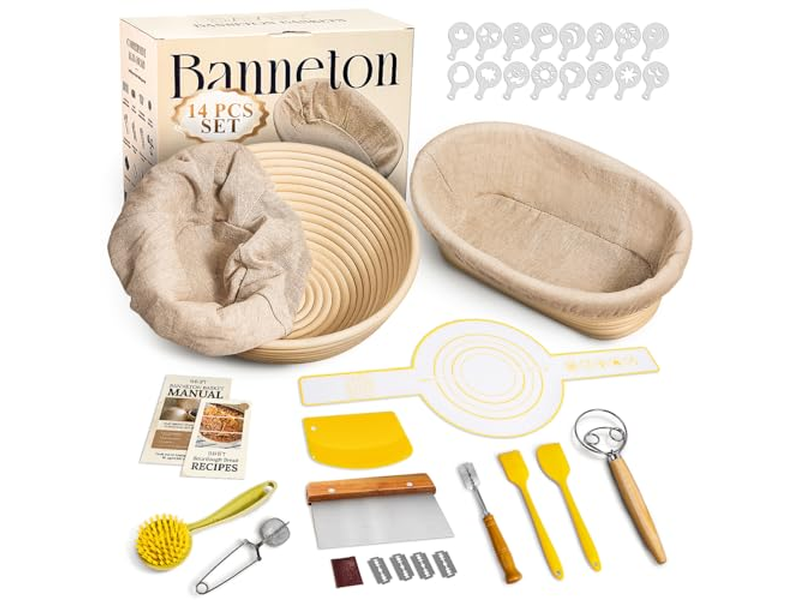 Cestino per Lievitazione a Forma di Cuore Cestini per Pane Lame Multi-Forma Banneton