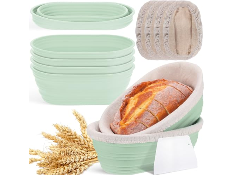 Grande Cestino Ovale Ciotola per Mescolare Pane Piccola in Legno per Lievitazione del Lievito Madre