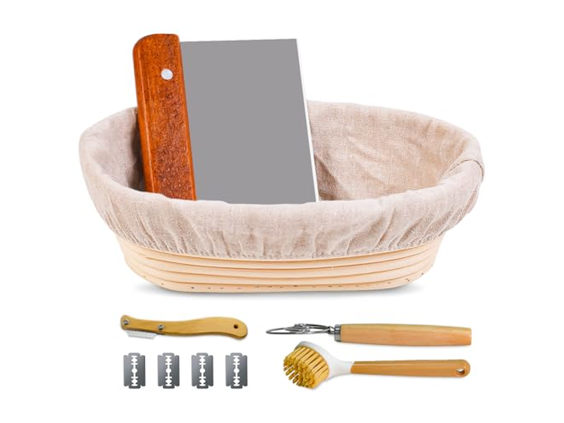 Cestini per Lievitazione Ovali all'Ingrosso in Rattan Naturale per Baguette