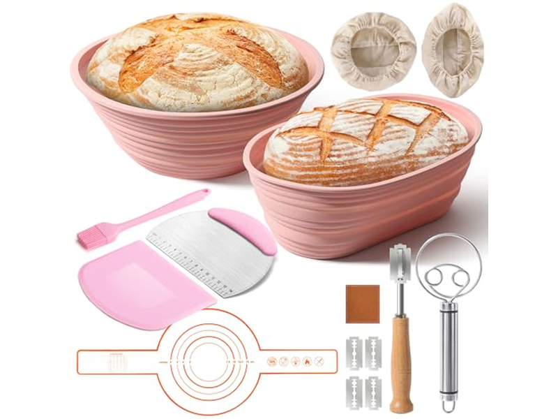 Cestino per Fermentazione Rotondo e Ovale in Vite per Pane PP Banetone Baguette Torta Intrecciata