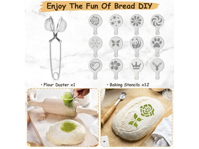 Cestino Banneton in Silicone Rosa Set Ovali per Lievito Madre Fai da Te in Rattan Naturale