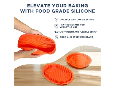 Cestino per Panificazione in Silicone Set Regalo per Lievito Madre con Articoli per Muffin e Biscotti