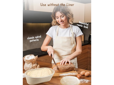 Cestino per Pre-Lievitazione del Pane in Silicone Set di Grandi Cestini Rotondi Benetton