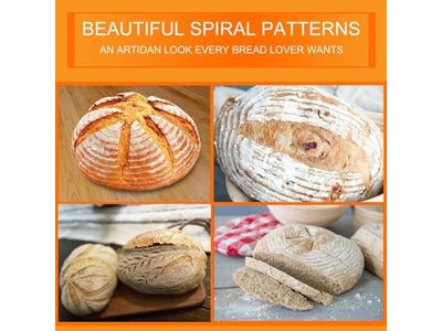 Kit di Panificazione per Pane di Grandi Dimensioni Ovale da 1Kg 9 Pollici Rettangolare in Rattan