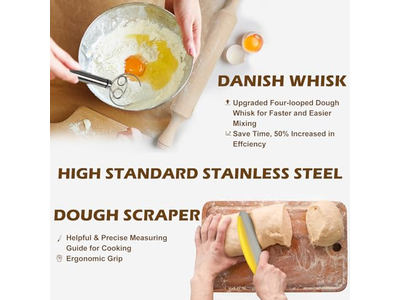 Cestino per Pane in Rattan Sicuro per la Salute Doppio per Uso in Panetteria Domestica