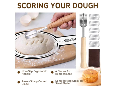 Set di Cestini per Lievitazione Ovali di Alta Qualità per Pane Banneton