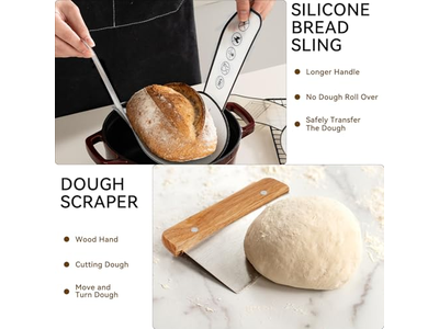 Set di Cestini per Lievitazione Ovali di Alta Qualità per Pane Banneton