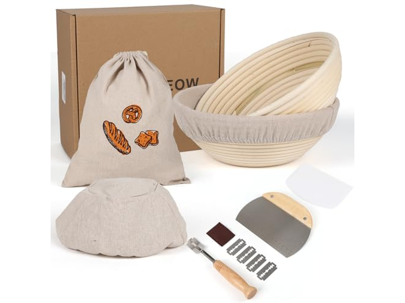 Grandi Cestini Ovali Banneton con Farina di Riso per Baguette