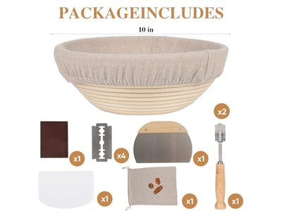 Grandi Cestini Ovali Banneton con Farina di Riso per Baguette