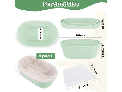 Grande Cestino Ovale Ciotola per Mescolare Pane Piccola in Legno per Lievitazione del Lievito Madre