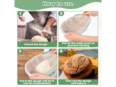 Grande Cestino Ovale Ciotola per Mescolare Pane Piccola in Legno per Lievitazione del Lievito Madre