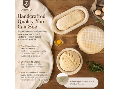 Stampo Ovale Banneton Professionale con Legno di Abete e Rattan