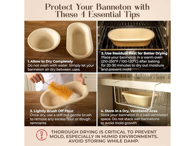 Stampo Ovale Banneton Professionale con Legno di Abete e Rattan