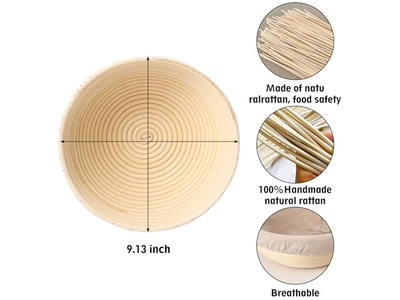 Cestino per Lievitazione per Teglie da Baguette e Vassoi per Impasto da Pizza con Coperchio