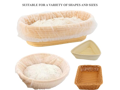 Cestino per Lievitazione Lame 13Cm Banneton con Fodere Ovale Rettangolare da 9 Pollici