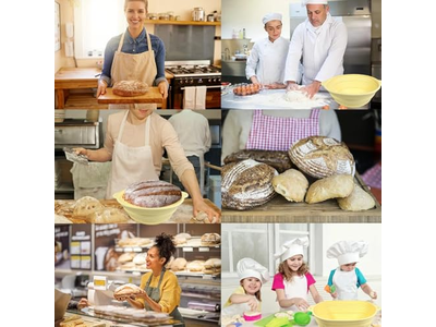 Cestino per Lievitazione in Lino 5 Pollici Piccolo Ovale da 10 Pollici Banneton per Pane