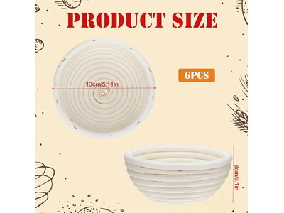 Cestino per Lievitazione da Forno Cestini Metallici per Pane Grande in Iuta