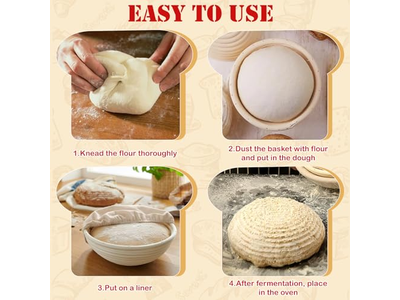 Cestino per Lievitazione da Forno Cestini Metallici per Pane Grande in Iuta