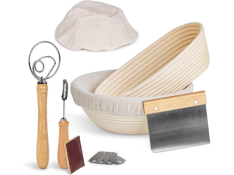 Cestini per Lievitazione per Lievito Madre in Rattan con Cupola per la Lievitazione dell'Impasto