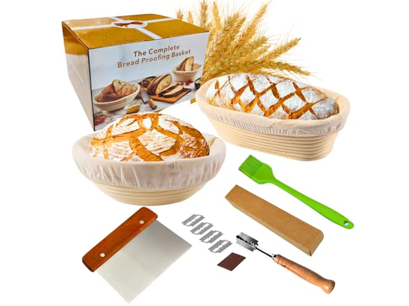 Cestini per Pane in Rattan Banneton Ciotola per Lievitazione 23Cm